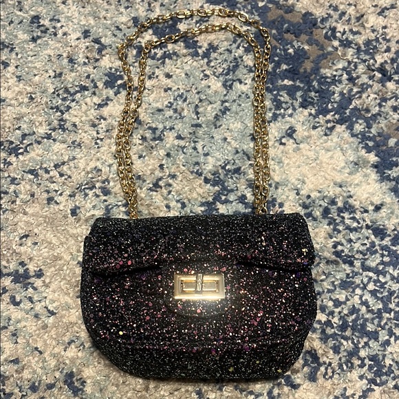 Dillards Handbags - Purple Sparkle Glam Mini Purse